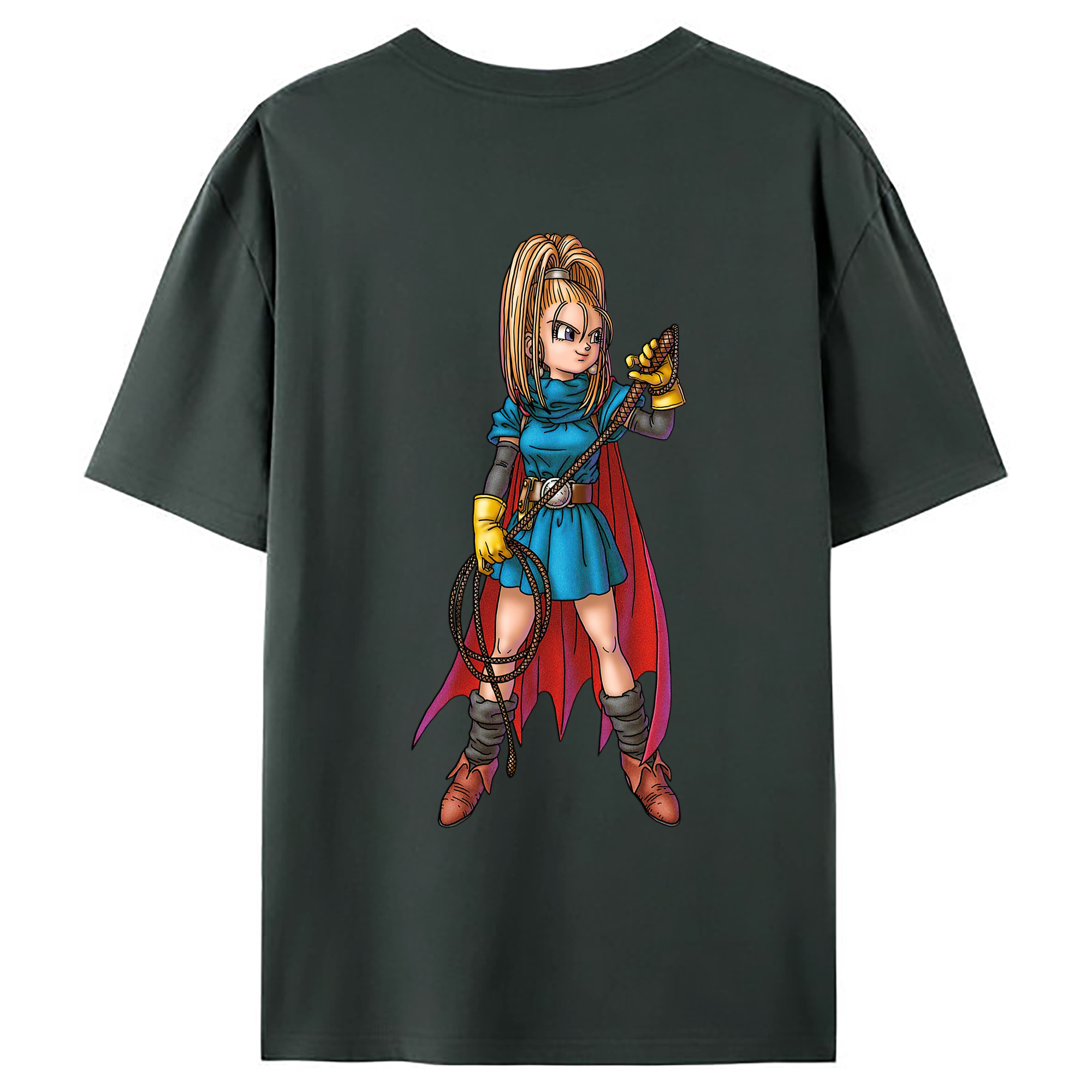 （画像用） ドラゴンクエスト Doragon Kuesuto Dragon Quest 綿100％ メンズ半袖Tシャツ（バックプリント） 通気性